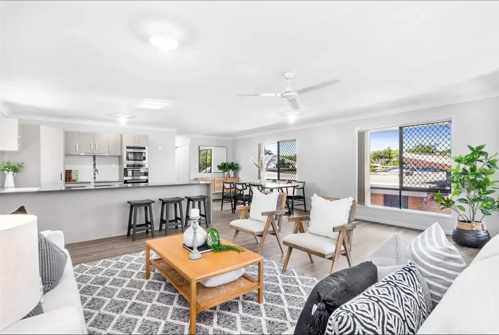 Upper level of modern home