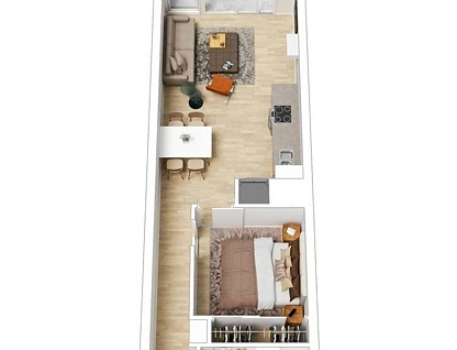 1020/55 Merchant Street, Docklands, Melbourne CBD, 1部屋, 1バスルーム, Apartment