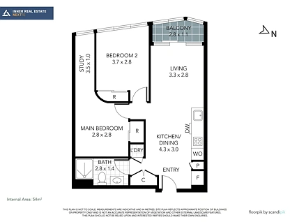 3507/105 Clarendon Street, Southbank, Melbourne CBD, 2房, 1浴, Apartment