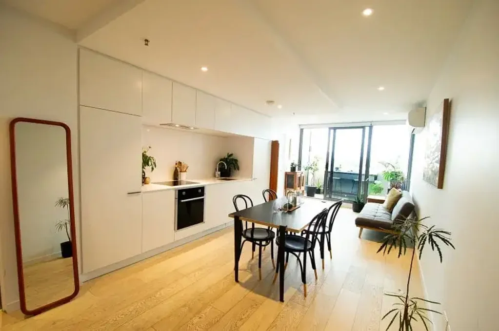 Flemington 1 Bedroom Light-Filled Apartment with City Views, Balcony & Secure Parking