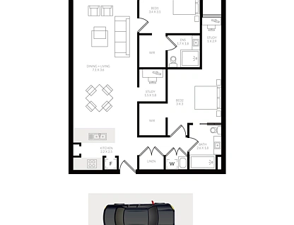 604/30 Festival Place, Newstead, Brisbane - Inner City Region, 2 Bedrooms, 2 Bathrooms, Apartment