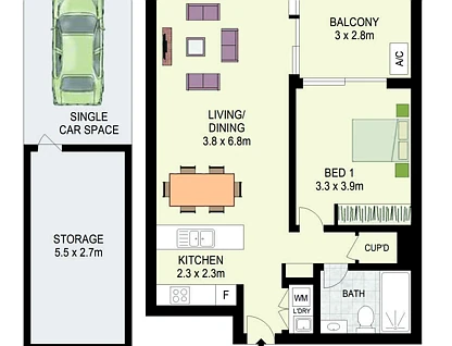 607/9 Gay Street, Castle Hill, The Hills, 1 कमरे, 1 बाथरूम, Apartment