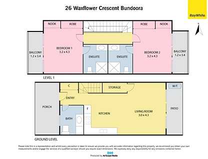 26 Waxflower Crescent, Bundoora, North Melbourne, 2房, 2浴, Townhouse