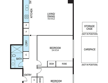 201/13 Maroona Road, Carnegie, Bayside, 2部屋, 1バスルーム, Apartment