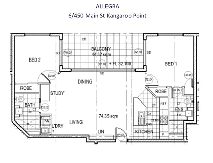 6/450 Main St, Kangaroo Point, Brisbane - Eastern Region, 2 침실, 2 욕실, Unit