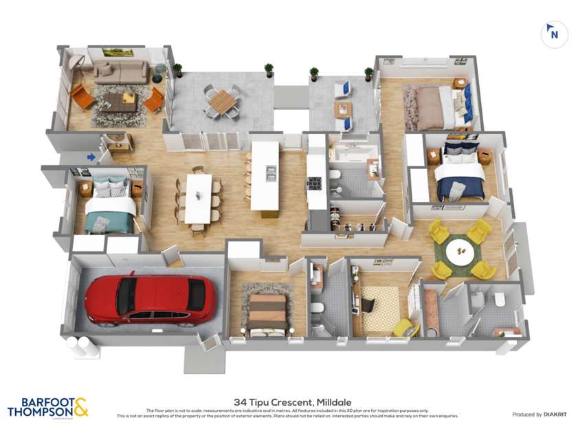 34 Tipu Crescent, Milldale, Rodney, Auckland, 5房, 3浴, 独立屋