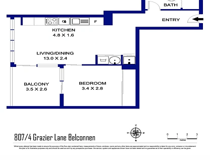 807/4 Grazier Lane, Belconnen, Belconnen District, 1 chambres, 1 salles de bain, Apartment