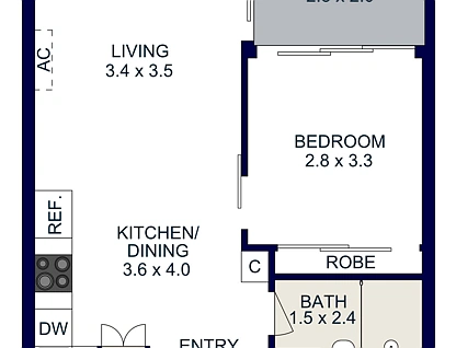 505S/883 Collins Street, Docklands, Melbourne CBD, 1 침실, 1 욕실, Apartment