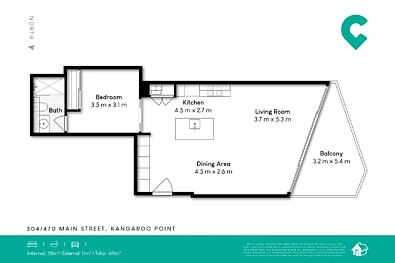 304/470 Main Street, Kangaroo Point, QLD 4169, 1 slaapkamers, 1 badkamers, House