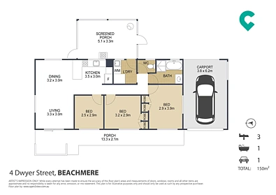 Plano ng Bahay - 4 Dwyer Street, Beachmere, QLD 4510