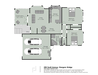 25b Scott Avenue, Mangere Bridge, Manukau City, 2 chambres, 1 salles de bain, House