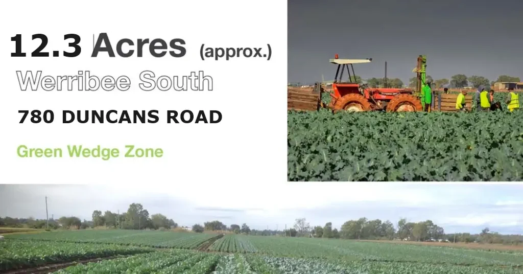 Werribee South 12.3英亩土地 黄金地带临街面 可靠水权 农业投资优选 靠近海滩咖啡馆 LAND FOR SALE NEAR WYNDHAM MARINA - WERRIBEE SOUTH