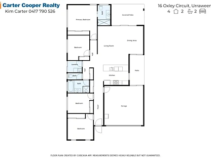 16 Oxley Circuit, Urraween, QLD 4655, 4 ਕਮਰੇ, 2 ਬਾਥਰੂਮ, House
