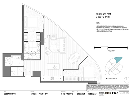 2701/63 La Trobe Street, Melbourne, Melbourne CBD, 2房, 2浴, 公寓