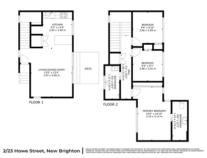 4/23 Howe Street, New Brighton, Christchurch City, 2 ਕਮਰੇ, 2 ਬਾਥਰੂਮ, Townhouse