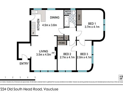 4/224 Old South Head Road, Vaucluse, Eastern Suburbs, 2部屋, 1バスルーム, Apartment