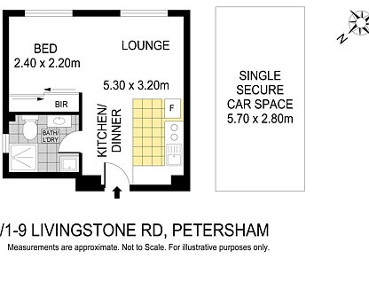 8/1-9 Livingstone Road, Petersham, Inner West, 0 રૂમ, 1 બાથરૂમ, Studio