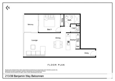 213/39 Benjamin Way, Belconnen, ACT 2617, 1 habitaciones, 1 baños, Apartment