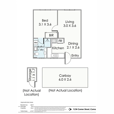 9/34 Comer Street, Como, WA 6152, 1 कमरे, 1 बाथरूम, Apartment