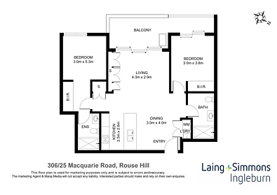Address Withheld, Rouse Hill, NSW 2155, 2 Bedrooms, 2 Bathrooms, Apartment
