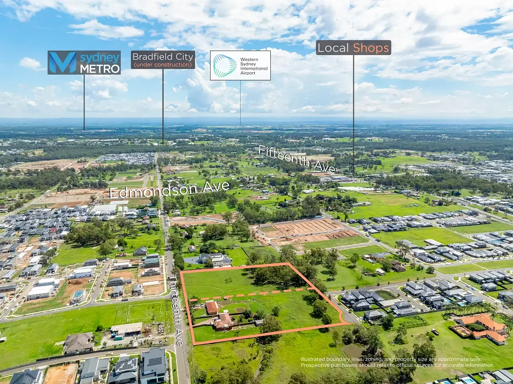 Austral 7房 6英亩合并土地 R2低密度住宅 接近Leppington中心 方便机场道路 6 Acre Development Site Zoned R2 Low Density Residential - Significant Development Opportunity