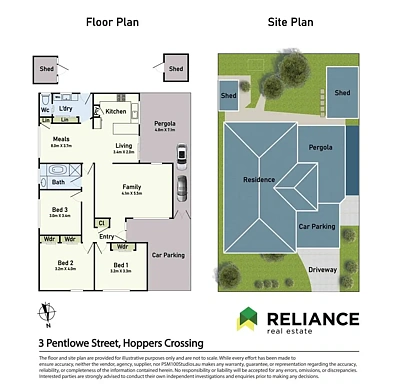 3 Pentlowe Street, Hoppers Crossing, VIC 3029, 3 રૂમ, 1 બાથરૂમ, House