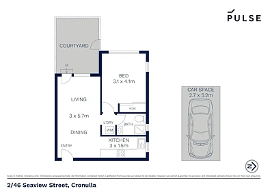2/46 Seaview Street, Cronulla, NSW 2230, 1 Schlafzimmer, 1 Badezimmer, Apartment