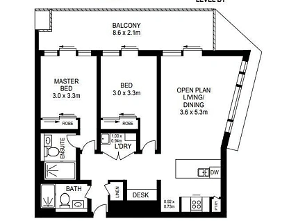 107/10 Aviators Way, Penrith, Outer Western Sydney, 2 ห้องนอน, 2 ห้องน้ำ, Apartment