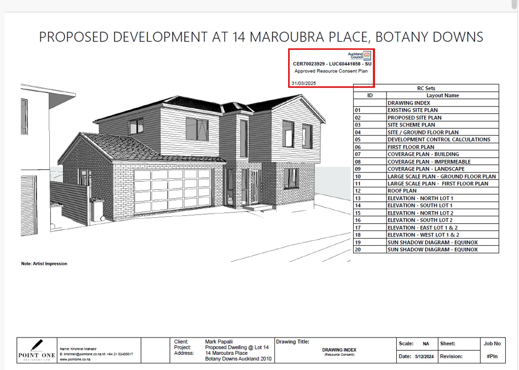 Botany Downs  Prime Section 361m2 with RC Plans