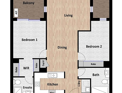 61/311 Anketell Street, Greenway, Tuggeranong District, 2 ห้องนอน, 2 ห้องน้ำ, Apartment