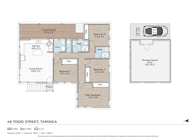 46 Todd Street, Taringa, QLD 4068, 4房, 2浴, House