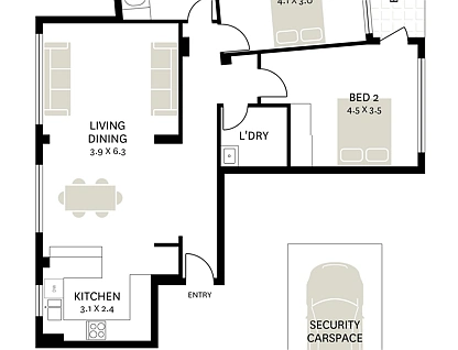 18/107 Darling Point Road, Darling Point, Eastern Suburbs, 2 غرف, 1 حمامات, Apartment