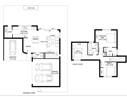 1F Sunnyside Crescent, North Richmond, Outer Western Sydney, 3部屋, 2バスルーム, Townhouse