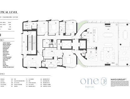 1601/88 The Esplanade, Burleigh Heads, Gold Coast, 4 غرف, 3 حمامات, Apartment