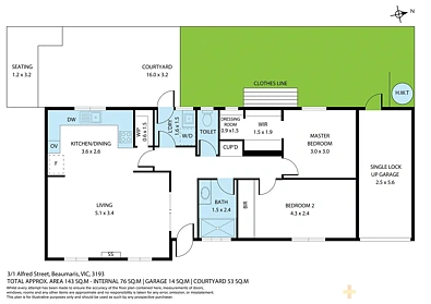 3/1 Alfred Street, Beaumaris, VIC 3193, 2 Bedrooms, 1 Bathrooms, Unit