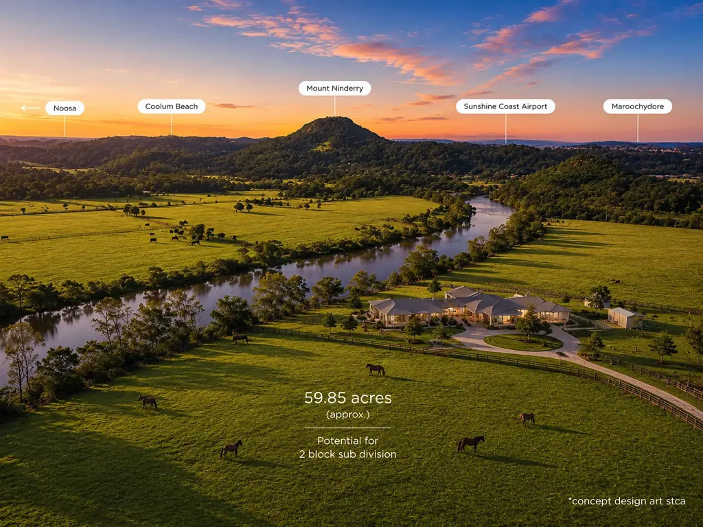 Yandina  A Rare 59.87-Acre Waterfront Holding with Lifestyle, Agricultural and Future Potential