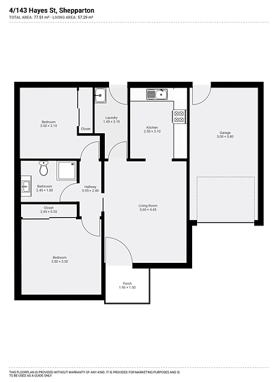 4/143 Hayes Street, Shepparton, VIC 3630, 2房, 1浴, Unit