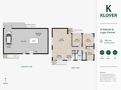 10 Daffodil St, Logan Central, QLD 4114, 3房, 1浴, House