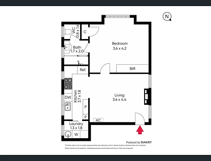UNIT 9/98 PARK STREET, St Kilda West, Melbourne CBD, 1房, 1浴, Apartment