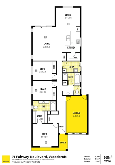 71 Fairway Boulevard, Woodcroft, SA 5162, 3 slaapkamers, 2 badkamers, House