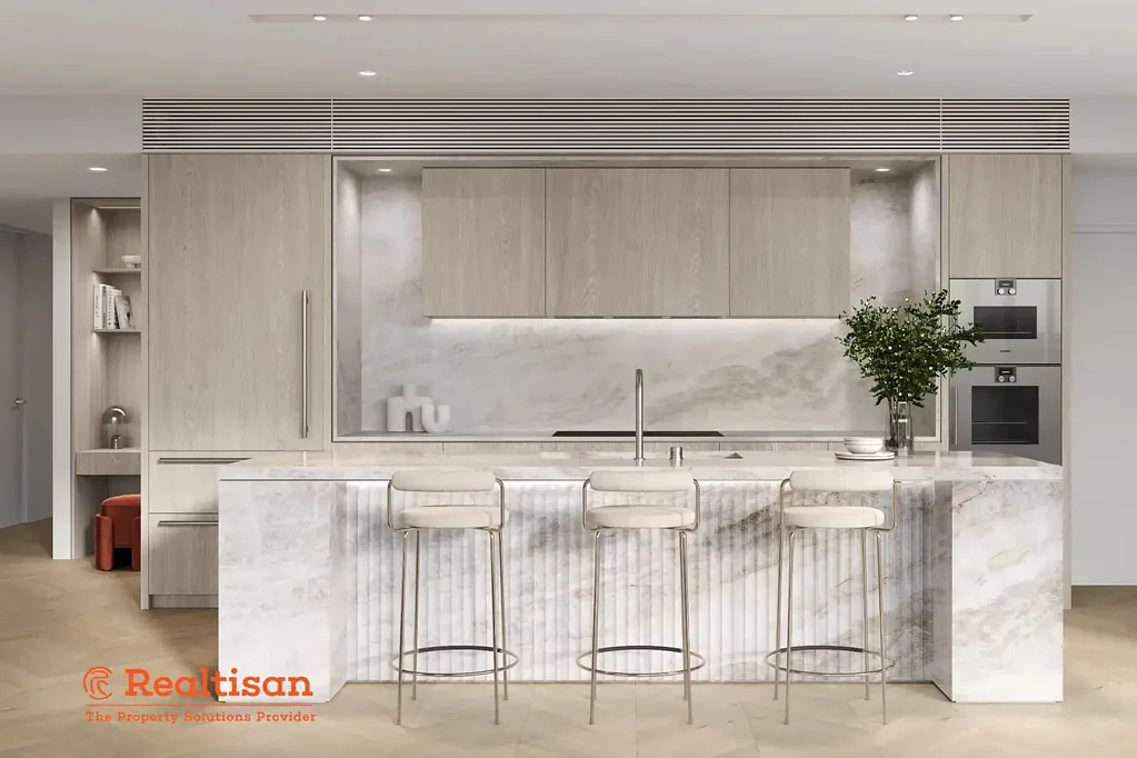 Chatswood 3침실 180 degree City skyline view of Chatswood, this oversize 3br apartment with 2 car spaces perfect for the downsize and families, moving in 2027