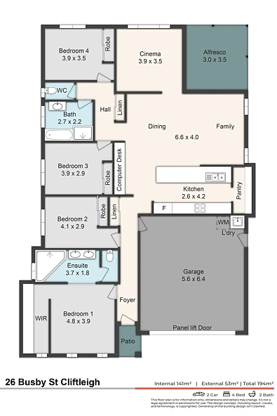 26 Busby Street, Cliftleigh, NSW 2321, 4 રૂમ, 2 બાથરૂમ, House