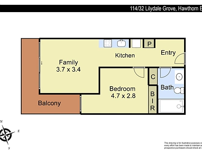 114/32 Lilydale Grove, Hawthorn East, Inner East Melbourne, 1部屋, 1バスルーム, Apartment