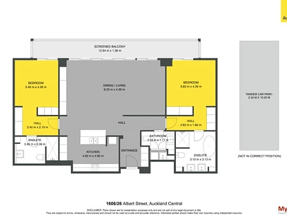 1606/26 Albert Street, Auckland Central, Auckland City, 2 ਕਮਰੇ, 2 ਬਾਥਰੂਮ, Apartment
