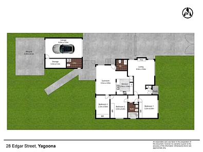 28 Edgar Street, Yagoona, NSW 2199, 3房, 1浴, House
