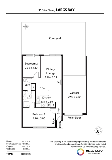 35 Olive Street, Largs Bay, SA 5016, 2 Bedrooms, 1 Bathrooms, House
