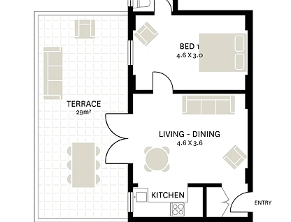 5/199A Victoria Street, Potts Point, Sydney CBD, 1房, 1浴, Apartment