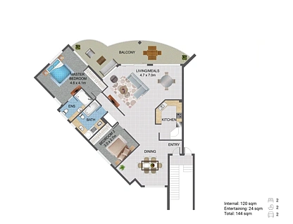 15/20 Canal Avenue, Runaway Bay, Gold Coast, 2 침실, 2 욕실, Apartment