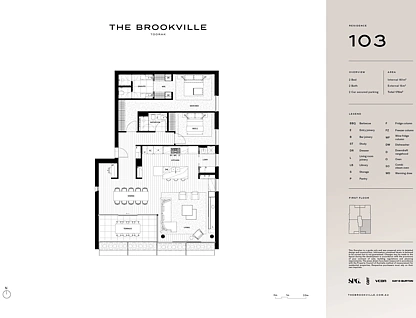 103/5 Brookville Road, Toorak, Inner East Melbourne, 2 rūma, 2 rūma horoi, Apartment