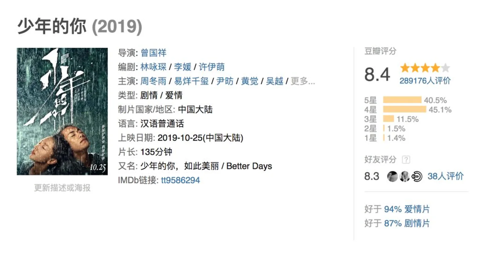 《少年的你》：洒完“狗血”之后，青春片如何才能出头？